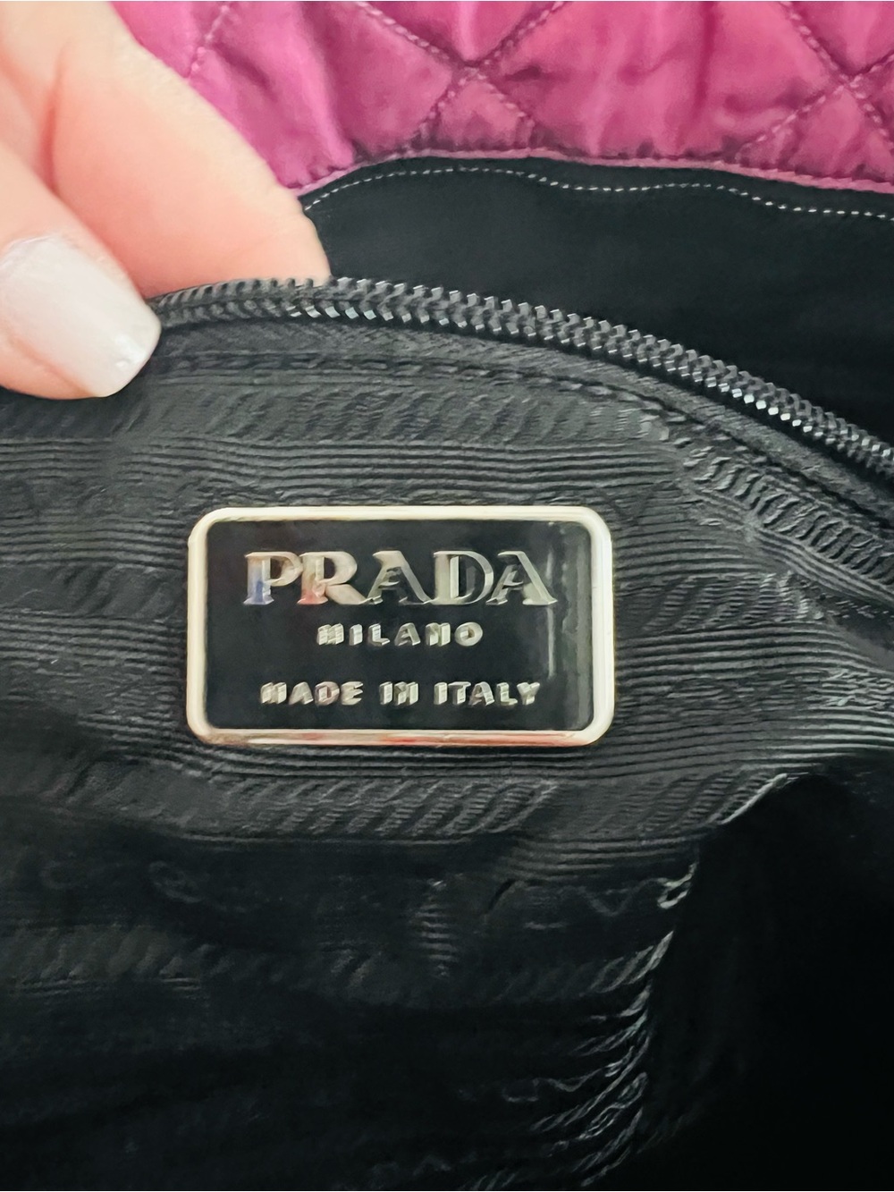 Prada Tessuto Nylon Tote / Shoulder Bag - Pink - Picture 8 of 11